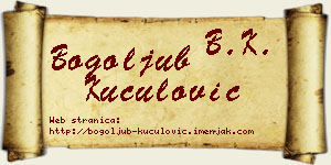 Bogoljub Kuculović vizit kartica